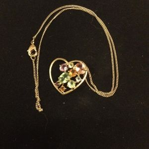 Rhinestone heart necklace